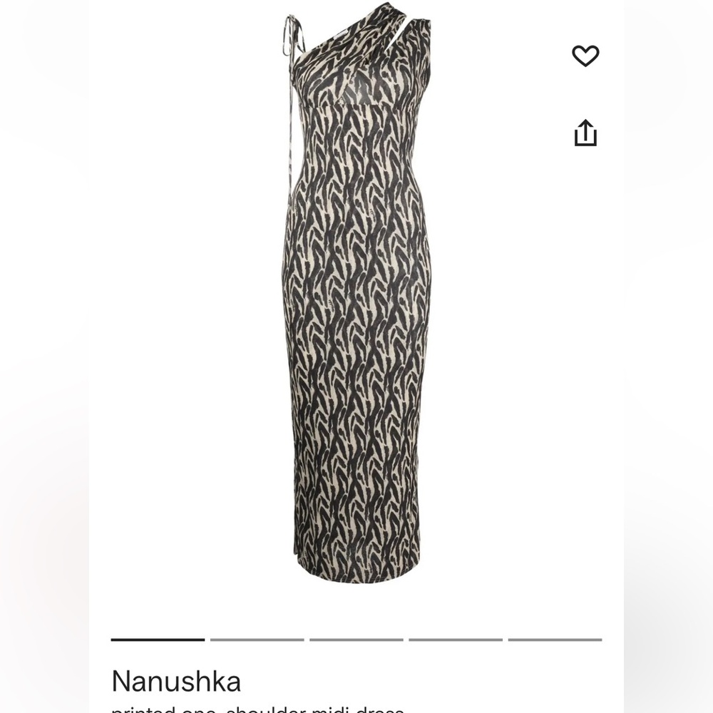 NWT Nanushka Camille printed mesh midi dress szL